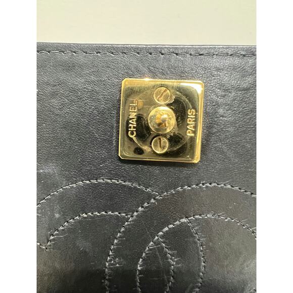 Chanel CC Vintage Mini Full Flap Bag Black Lambskin - Excellent Condition - Picture 7 of 9